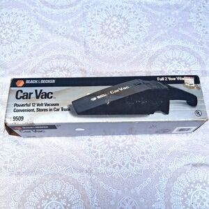 Vtg. Black & Decker CarVac 12v DC Car Vacuum Cleaner/Dust Buster #9509 16'‎ Cord